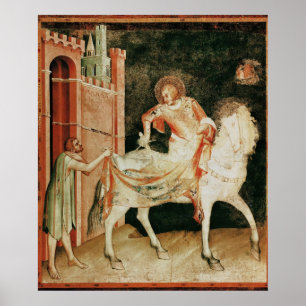 St. Martin sharing his cloak with the beggar Poster