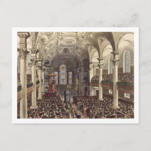 St Martins in the Fields, from 'Ackermann's Microc Postcard