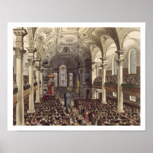 St Martins in the Fields, from 'Ackermann's Microc Poster