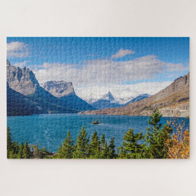St Mary Lake Glacier National Park Jigsaw Puzzle (Horizontal)