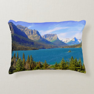 St. Mary Lake, Glacier National Park, Montana Decorative Cushion