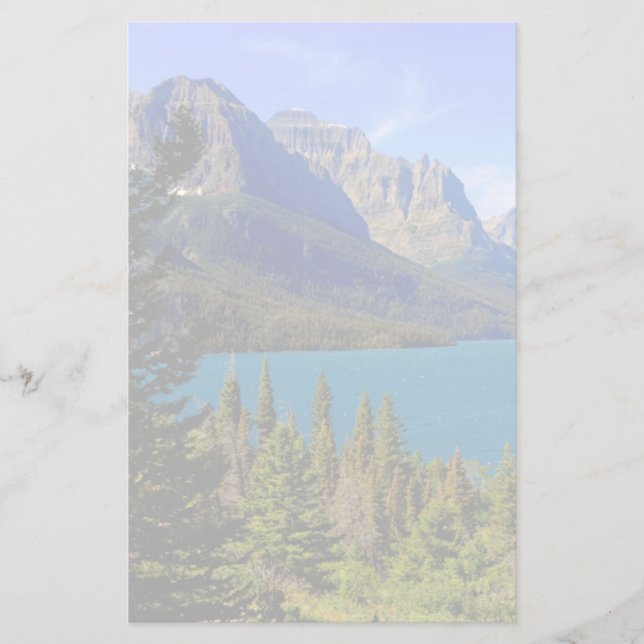 St. Mary Lake,  Glacier National Park,  Montana Stationery (Front)