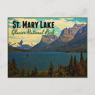 St. Mary Lake Glacier NP Postcard