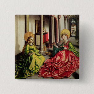 St. Mary Magdalene and St. Catherine of Alexandria 15 Cm Square Badge