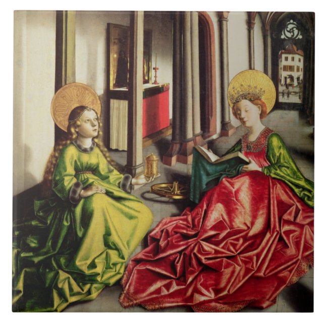 St. Mary Magdalene and St. Catherine of Alexandria Ceramic Tile (Front)