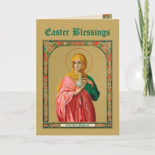 St. Mary Magdalene as Myrrhbearer (ORX 01) Easter Card (Front)