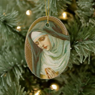 St. Mary Magdalene de Pazzi (JM 45) Oval Ceramic Ornament