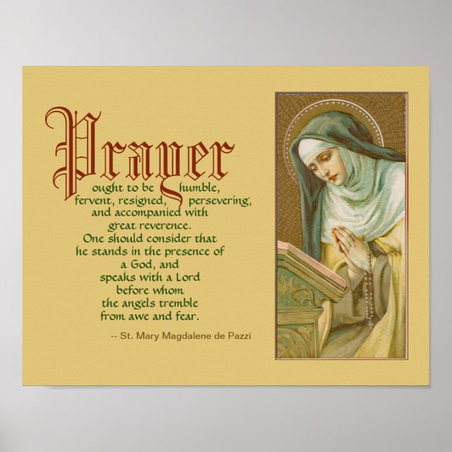 St. Mary Magdalene de Pazzi (JM 45) Poster (Front)