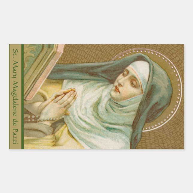 St. Mary Magdalene de Pazzi (JM 45) Rectangular Sticker (Front)