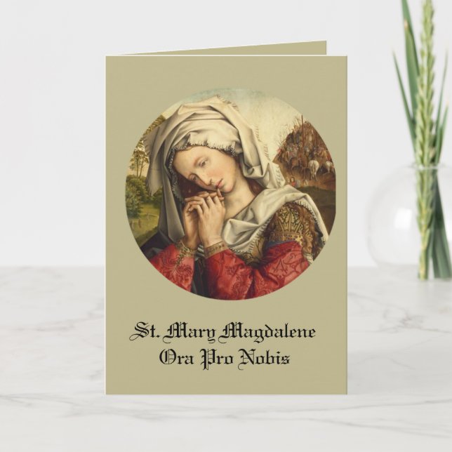 St. Mary Magdalene Feast Day July 22 Thank You Card (Front)