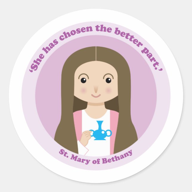 St. Mary of Bethany Classic Round Sticker (Front)
