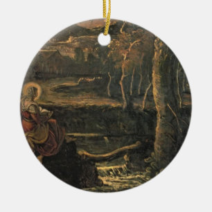 St. Mary of Egypt in the Wilderness Ceramic Tree Decoration