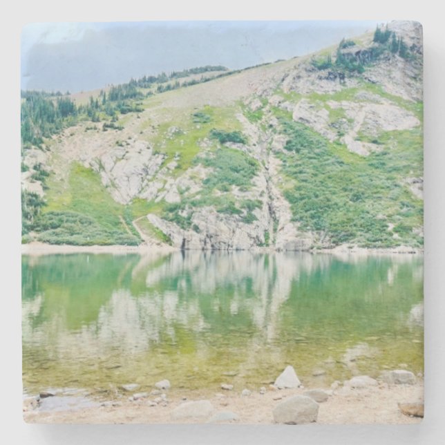 St. Mary’s Glacier, CO Stretched Canvas Print Stone Coaster (Front)