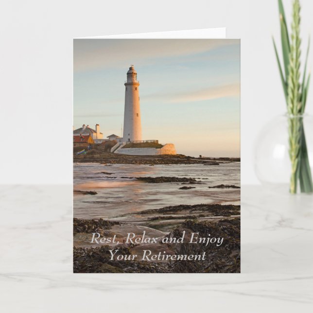 St Mary’s Lighthouse England Retirement Card (Front)