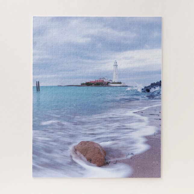 St Mary's Lighthouse Whitley Bay United Kingdom Jigsaw Puzzle (Vertical)