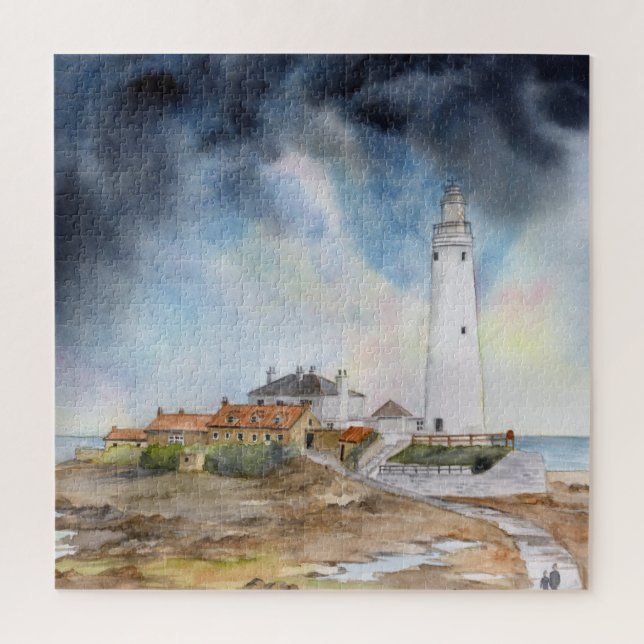 St MarysLighthouse Whitley Bay Newcastle upon Tyne Jigsaw Puzzle (Vertical)