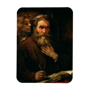 St. Matthew and The Angel, 1655-60 (oil on canvas) Magnet