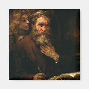 St. Matthew and The Angel, 1655-60 (oil on canvas) Magnet