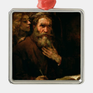 St. Matthew and The Angel, 1655-60 (oil on canvas) Metal Tree Decoration