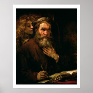 St. Matthew and The Angel, 1655-60 (oil on canvas) Poster