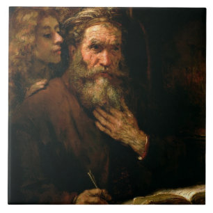 St. Matthew and The Angel, 1655-60 (oil on canvas) Tile
