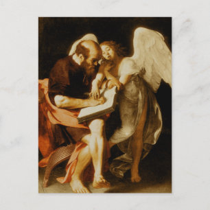 St. Matthew and the Angel by Caravaggio Postcard