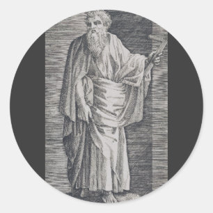 St. Matthew the Evangelist - Fine Art Reproduction Classic Round Sticker