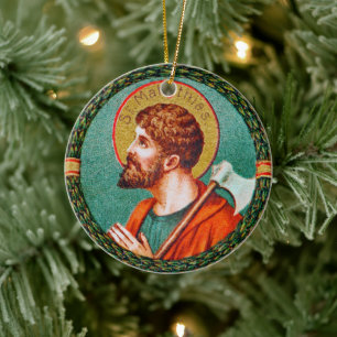 St. Matthias the Apostle (JMAS 09) Ceramic Ornament