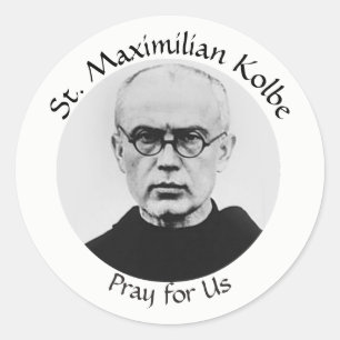 St. Maximilian Kolbe Catholic Martyr Classic Round Sticker