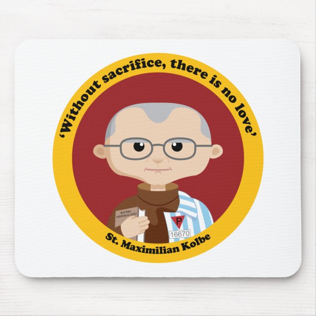 St. Maximilian Kolbe Mouse Pad (Front)