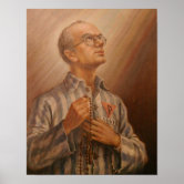 St. Maximilian Maria offers Kolbe, Martyr of Charity Original oil on canvas