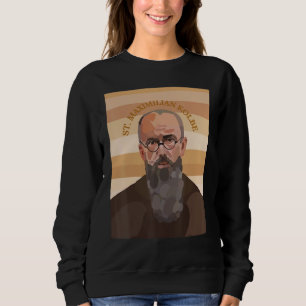St Maximilian Kolbe Two Crowns Catholic Saint Pol Sweatshirt
