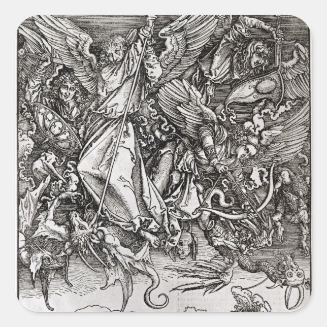 St. Michael and the Dragon, from a Latin Square Sticker (Front)
