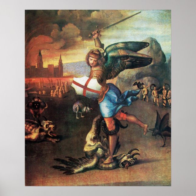St MICHAEL AND THE DRAGON Poster (Front)