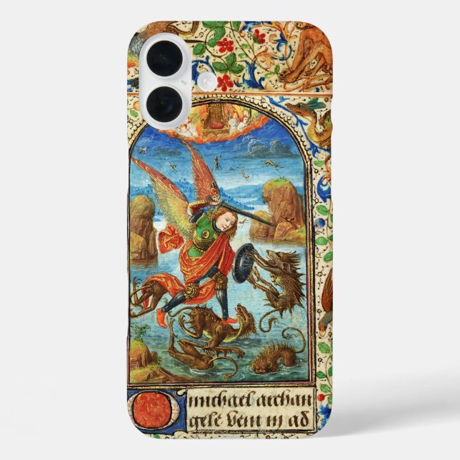 ST. MICHAEL ARCHANGEL AND DRAGON Flemish Miniature Case-Mate iPhone Case (Back)