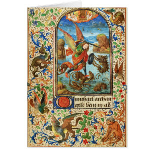 ST. MICHAEL ARCHANGEL AND DRAGON Flemish Prayer