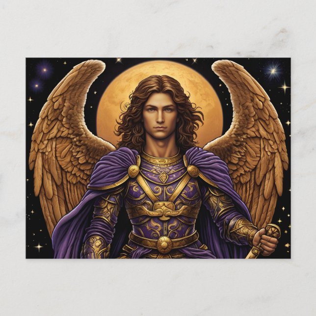 St Michael Archangel Catholic Postcard (Front)