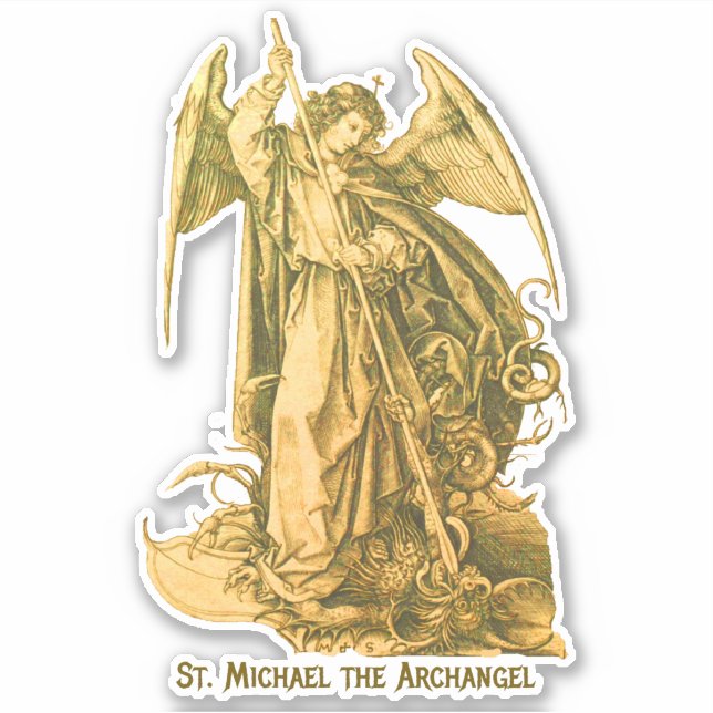 St. Michael Archangel Gold Renaissance Mediaeval  (Front)