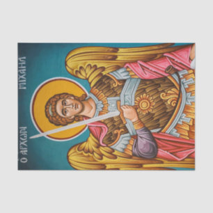 St. Michael Archangel Orthodox Christian Icon Tissue Paper