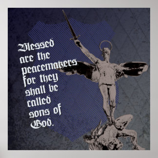 St. Michael Archangel Poster - Police Shield