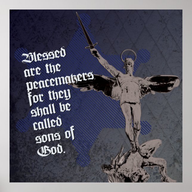 St. Michael Archangel Poster - Sheriff Star Deputy (Front)