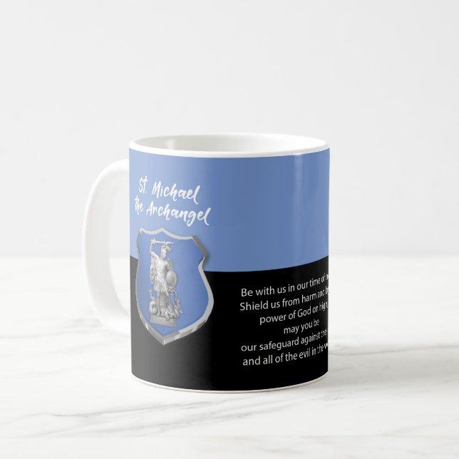 St. Michael Archangel Prayer Thinking of You Coffee Mug (Front Left)