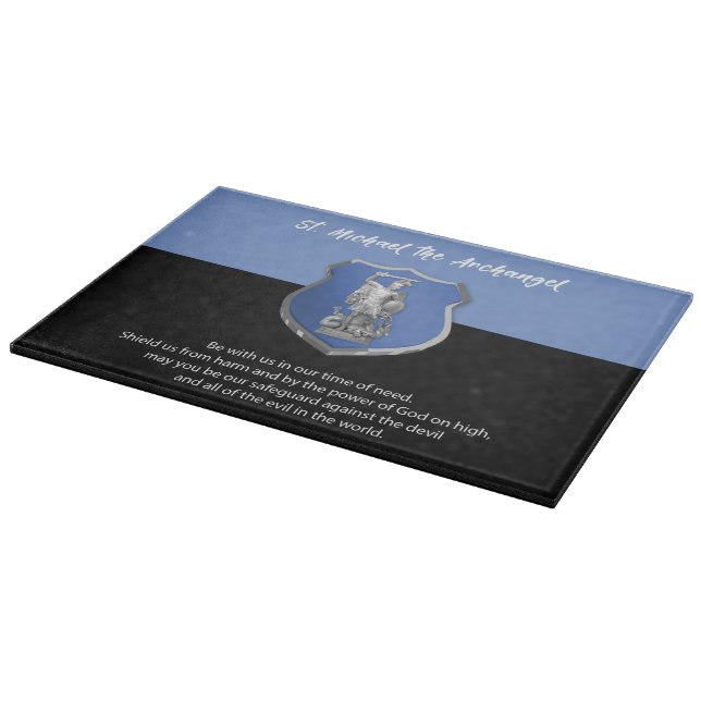 St. Michael Archangel Prayer Thinking of You Cutting Board (Corner)