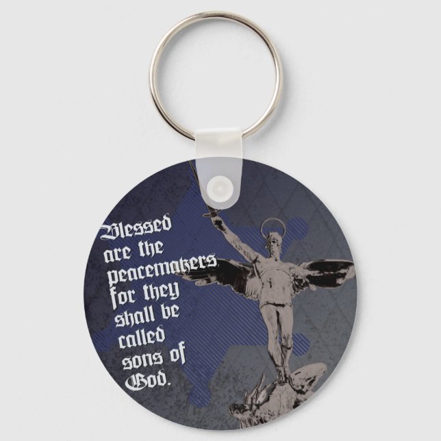 St. Michael Archangel - Sheriff Star Deputy Key Ring (Front)