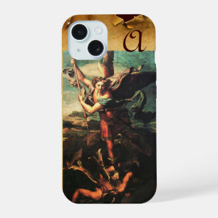 St MICHAEL ARCHANGEL VANGUISHING SATAN Monogram iPhone 15 Case