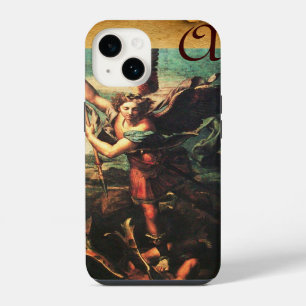 St MICHAEL ARCHANGEL VANGUISHING SATAN Monogram iPhone Case