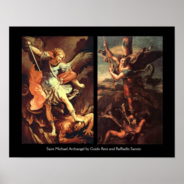 St MICHAEL ARCHANGEL VANGUISHING SATAN Poster (Front)