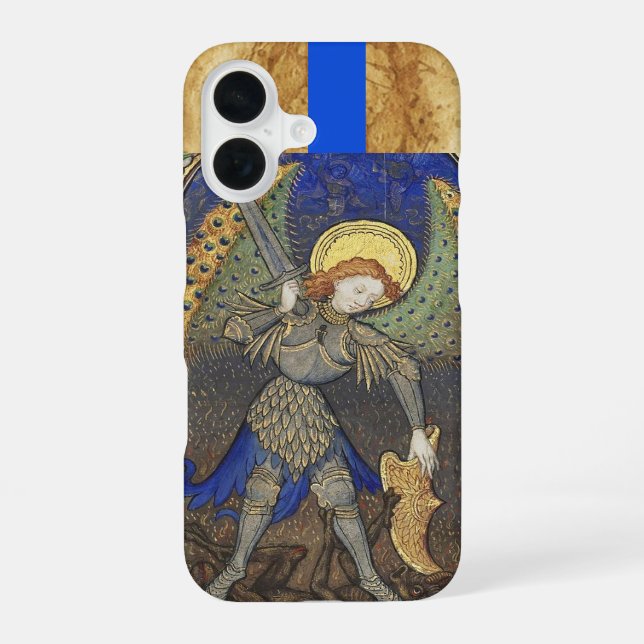 St. Michael Archangel with Devil iPhone 16 Case (Back)