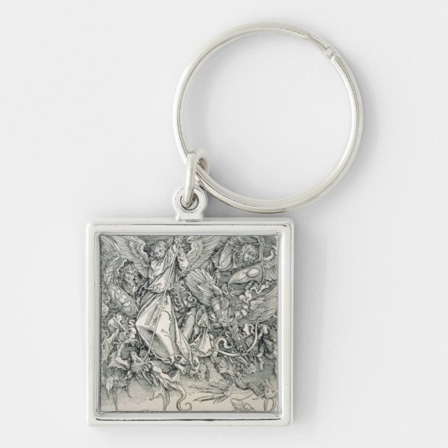 St. Michael Battling with the Dragon Key Ring (Front)