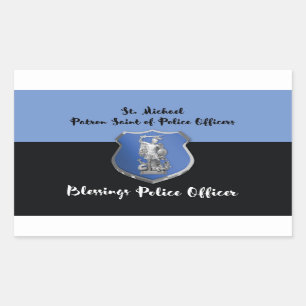St. Michael Blessings to New Police Officer Rectangular Sticker